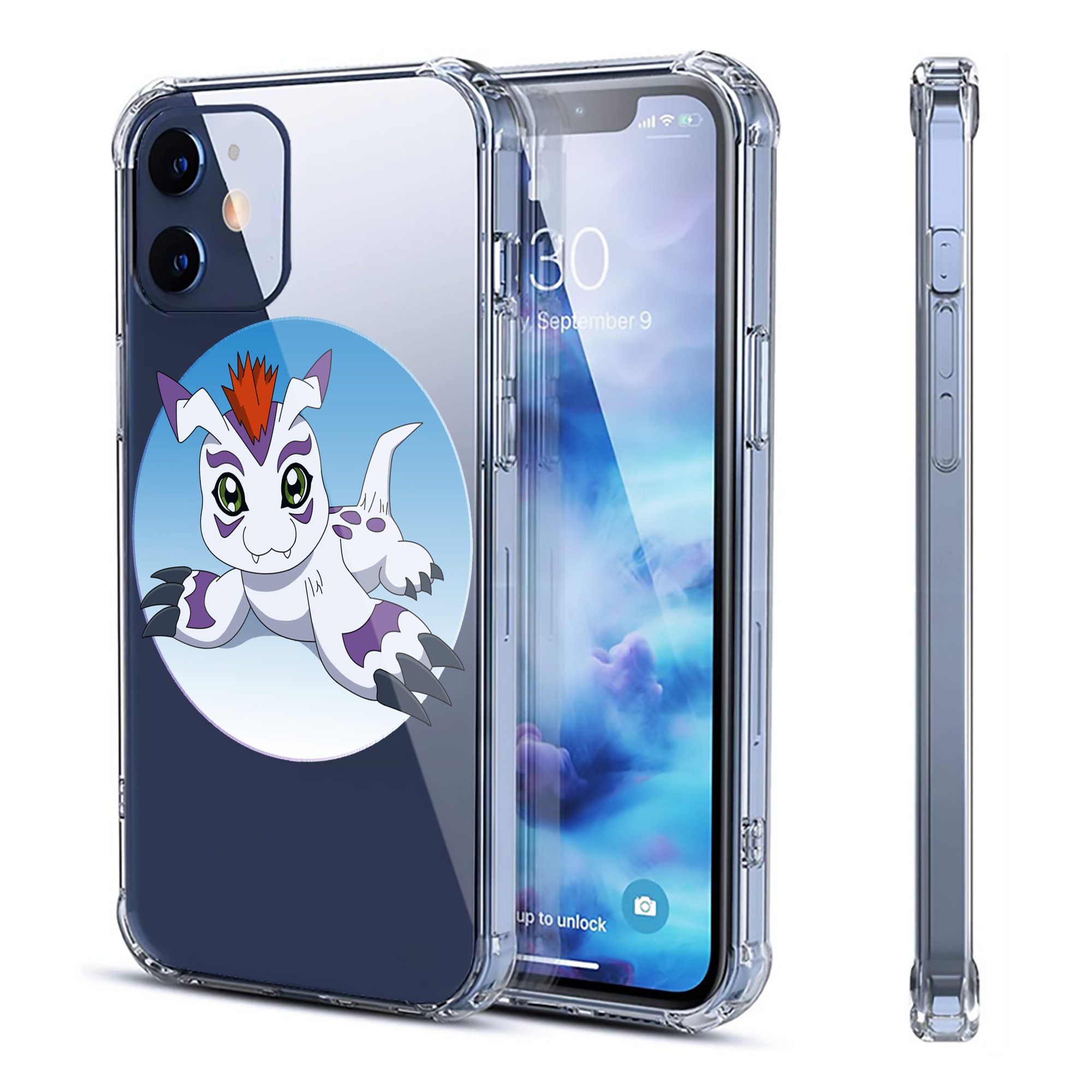 （画像用） Digimon デジタルモンスター/デジモン 【iPhone 12シリーズ対応】透明スマホケース（クリアソフトケース）